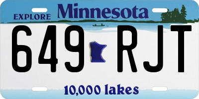 MN license plate 649RJT