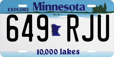 MN license plate 649RJU