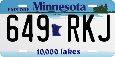 MN license plate 649RKJ