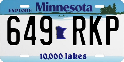 MN license plate 649RKP