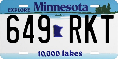 MN license plate 649RKT