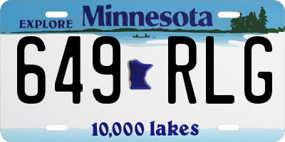 MN license plate 649RLG