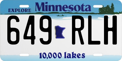 MN license plate 649RLH