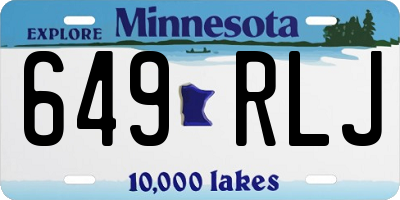 MN license plate 649RLJ