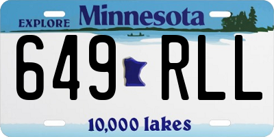 MN license plate 649RLL