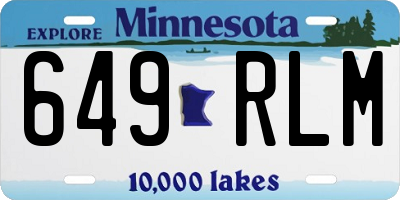 MN license plate 649RLM