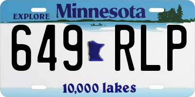MN license plate 649RLP