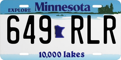 MN license plate 649RLR