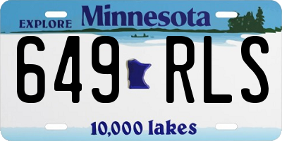 MN license plate 649RLS