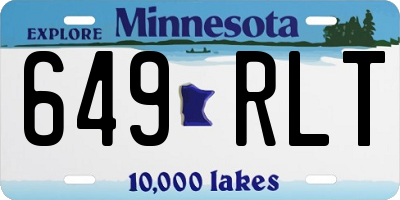 MN license plate 649RLT