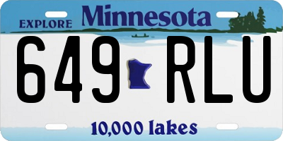 MN license plate 649RLU