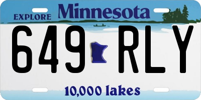MN license plate 649RLY