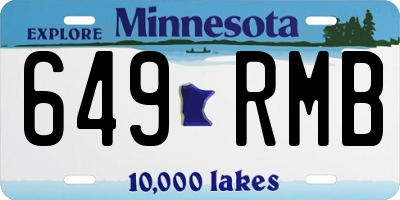 MN license plate 649RMB