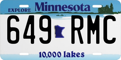 MN license plate 649RMC