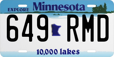 MN license plate 649RMD