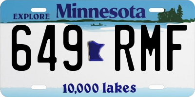 MN license plate 649RMF