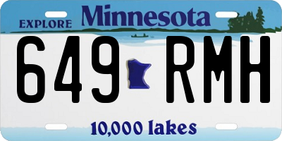MN license plate 649RMH