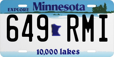 MN license plate 649RMI