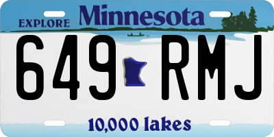 MN license plate 649RMJ