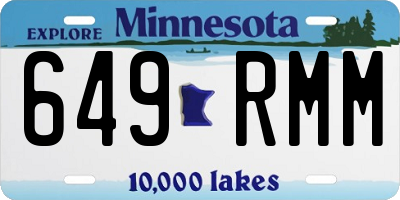 MN license plate 649RMM
