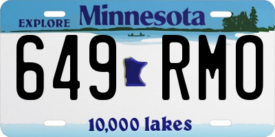MN license plate 649RMO