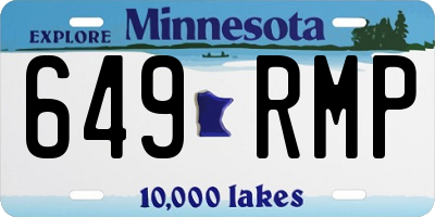 MN license plate 649RMP