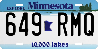 MN license plate 649RMQ