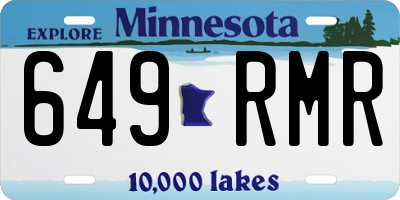 MN license plate 649RMR