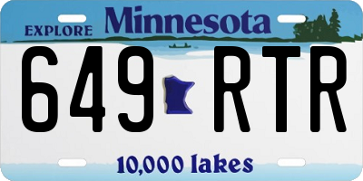 MN license plate 649RTR