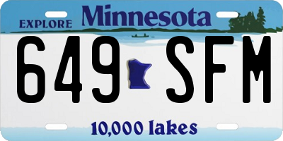 MN license plate 649SFM