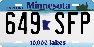 MN license plate 649SFP