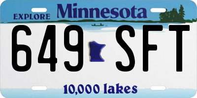 MN license plate 649SFT