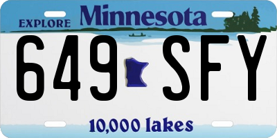 MN license plate 649SFY