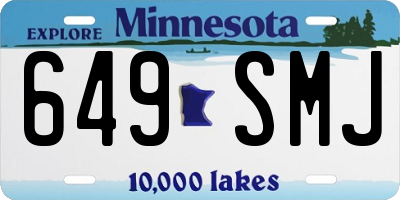 MN license plate 649SMJ
