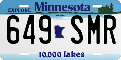 MN license plate 649SMR