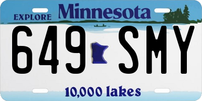 MN license plate 649SMY