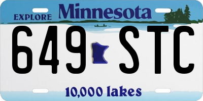 MN license plate 649STC