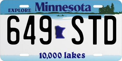 MN license plate 649STD