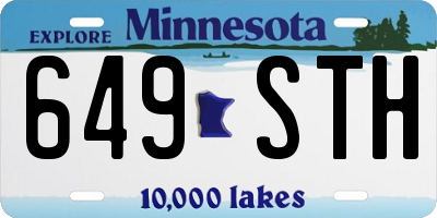 MN license plate 649STH