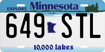 MN license plate 649STL