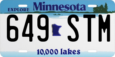 MN license plate 649STM