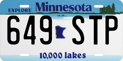 MN license plate 649STP