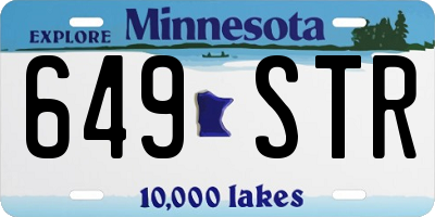 MN license plate 649STR