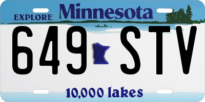 MN license plate 649STV