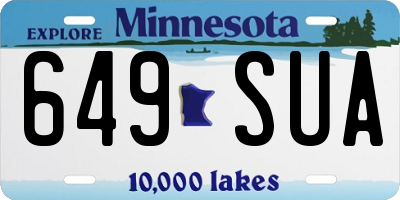 MN license plate 649SUA