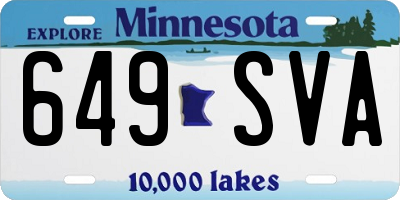 MN license plate 649SVA