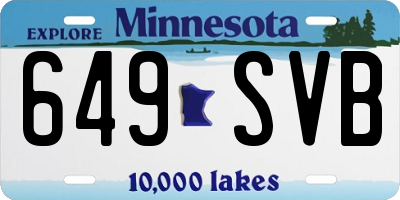 MN license plate 649SVB