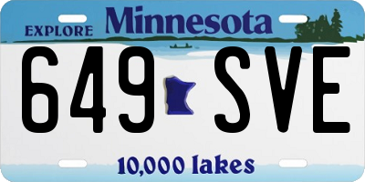MN license plate 649SVE
