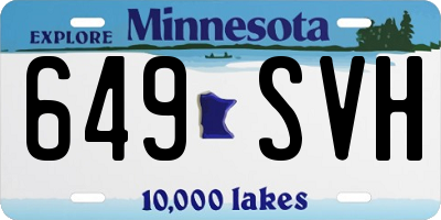 MN license plate 649SVH