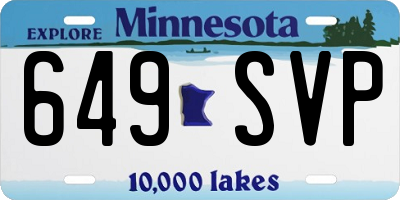 MN license plate 649SVP